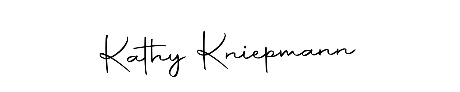 How to make Kathy Kniepmann name signature. Use Autography-DOLnW style for creating short signs online. This is the latest handwritten sign. Kathy Kniepmann signature style 10 images and pictures png