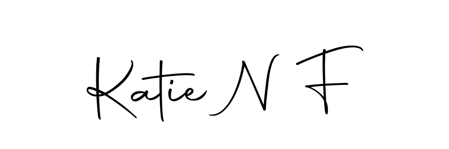 Katie N F stylish signature style. Best Handwritten Sign (Autography-DOLnW) for my name. Handwritten Signature Collection Ideas for my name Katie N F. Katie N F signature style 10 images and pictures png
