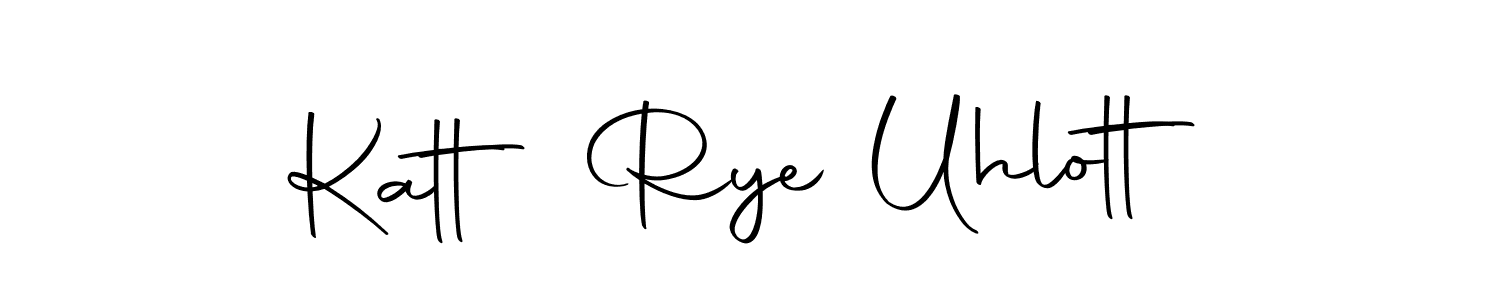 How to make Katt Rye Uhlott name signature. Use Autography-DOLnW style for creating short signs online. This is the latest handwritten sign. Katt Rye Uhlott signature style 10 images and pictures png