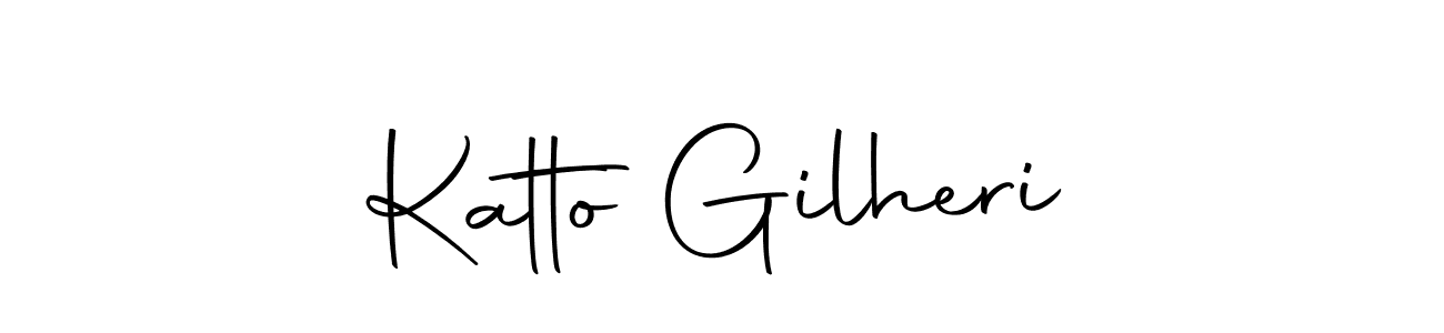 Create a beautiful signature design for name Katto Gilheri. With this signature (Autography-DOLnW) fonts, you can make a handwritten signature for free. Katto Gilheri signature style 10 images and pictures png