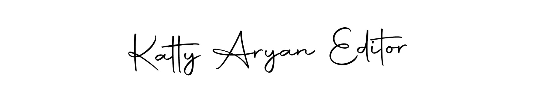 How to make Katty Aryan Editor name signature. Use Autography-DOLnW style for creating short signs online. This is the latest handwritten sign. Katty Aryan Editor signature style 10 images and pictures png