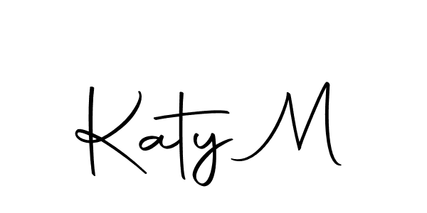 How to make Katy M name signature. Use Autography-DOLnW style for creating short signs online. This is the latest handwritten sign. Katy M signature style 10 images and pictures png