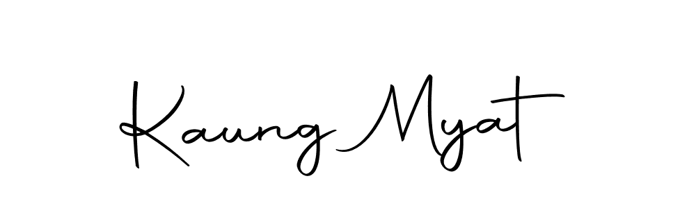 Use a signature maker to create a handwritten signature online. With this signature software, you can design (Autography-DOLnW) your own signature for name Kaung Myat. Kaung Myat signature style 10 images and pictures png