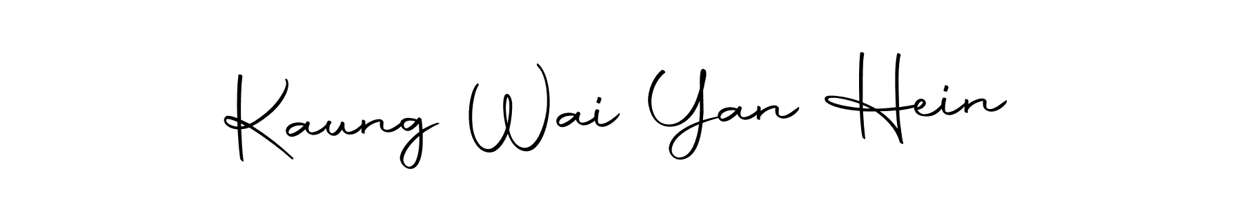 if you are searching for the best signature style for your name Kaung Wai Yan Hein. so please give up your signature search. here we have designed multiple signature styles  using Autography-DOLnW. Kaung Wai Yan Hein signature style 10 images and pictures png