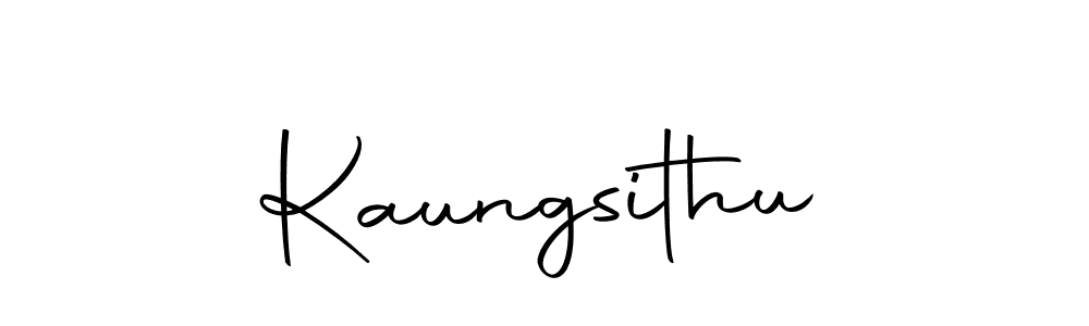 Design your own signature with our free online signature maker. With this signature software, you can create a handwritten (Autography-DOLnW) signature for name Kaungsithu. Kaungsithu signature style 10 images and pictures png