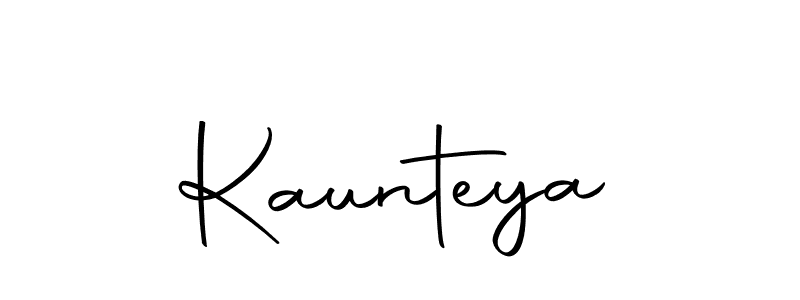 Create a beautiful signature design for name Kaunteya. With this signature (Autography-DOLnW) fonts, you can make a handwritten signature for free. Kaunteya signature style 10 images and pictures png
