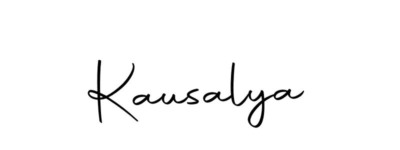 Design your own signature with our free online signature maker. With this signature software, you can create a handwritten (Autography-DOLnW) signature for name Kausalya. Kausalya signature style 10 images and pictures png