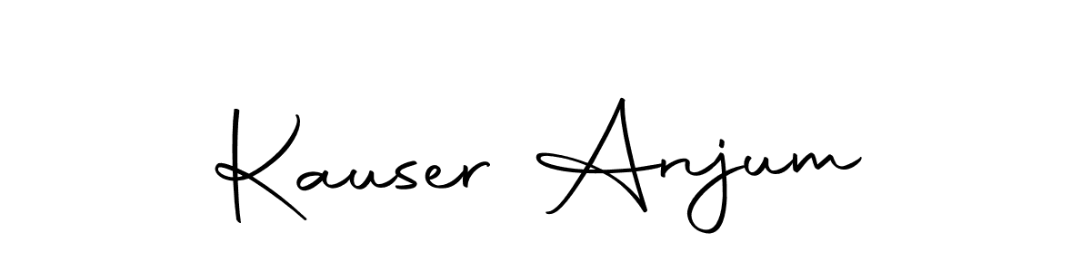 You can use this online signature creator to create a handwritten signature for the name Kauser Anjum. This is the best online autograph maker. Kauser Anjum signature style 10 images and pictures png