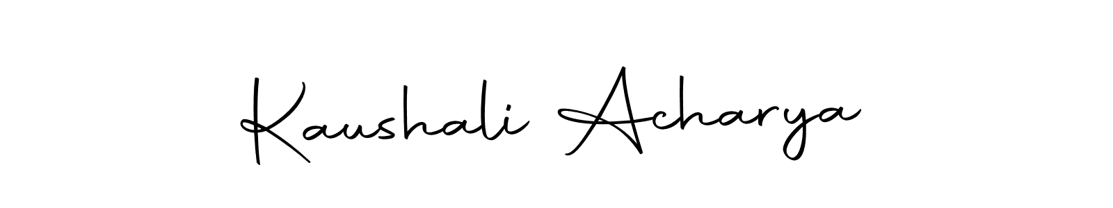 The best way (Autography-DOLnW) to make a short signature is to pick only two or three words in your name. The name Kaushali Acharya include a total of six letters. For converting this name. Kaushali Acharya signature style 10 images and pictures png