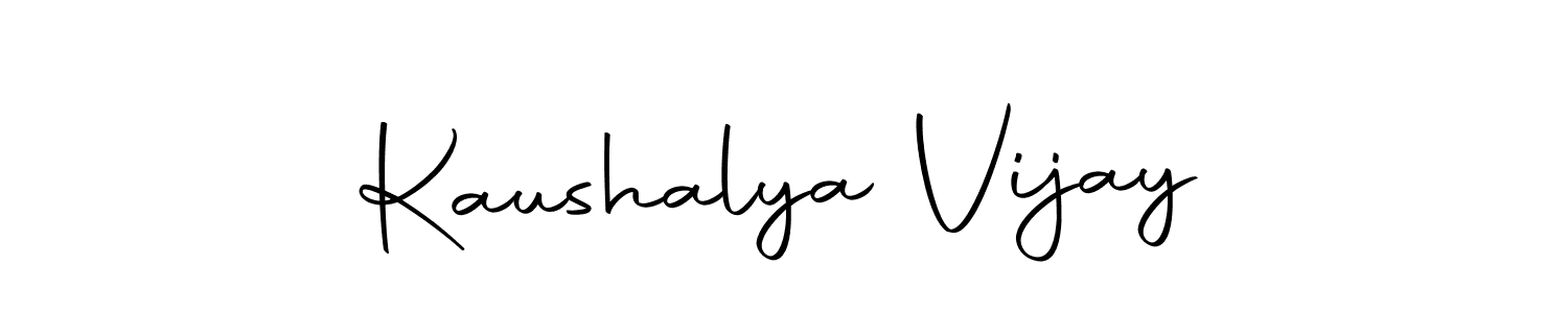 Create a beautiful signature design for name Kaushalya Vijay. With this signature (Autography-DOLnW) fonts, you can make a handwritten signature for free. Kaushalya Vijay signature style 10 images and pictures png