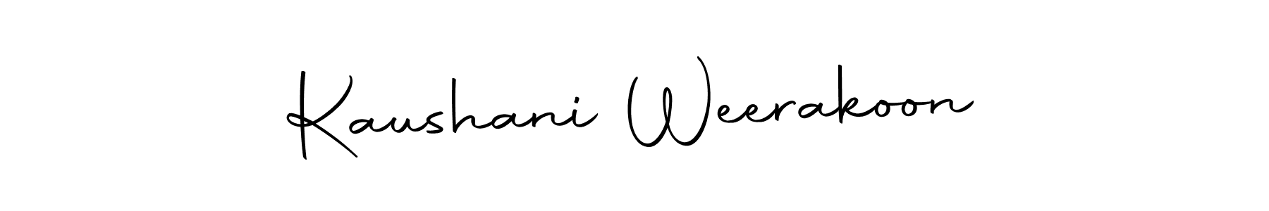 Make a beautiful signature design for name Kaushani Weerakoon. With this signature (Autography-DOLnW) style, you can create a handwritten signature for free. Kaushani Weerakoon signature style 10 images and pictures png
