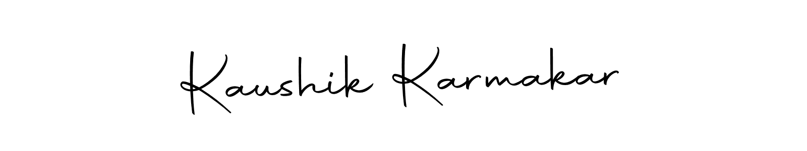 How to make Kaushik Karmakar name signature. Use Autography-DOLnW style for creating short signs online. This is the latest handwritten sign. Kaushik Karmakar signature style 10 images and pictures png