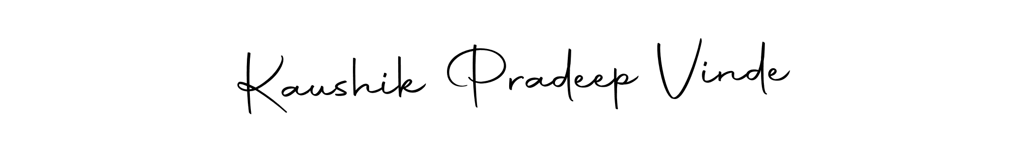 Make a beautiful signature design for name Kaushik Pradeep Vinde. Use this online signature maker to create a handwritten signature for free. Kaushik Pradeep Vinde signature style 10 images and pictures png