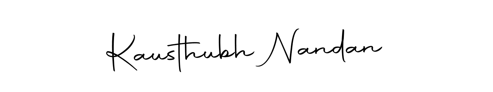 Create a beautiful signature design for name Kausthubh Nandan. With this signature (Autography-DOLnW) fonts, you can make a handwritten signature for free. Kausthubh Nandan signature style 10 images and pictures png