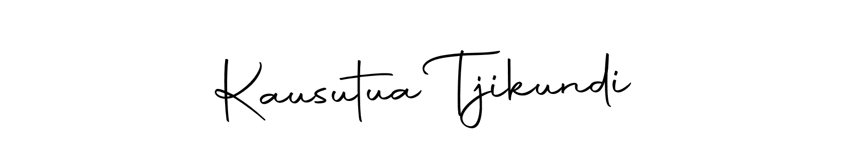 How to make Kausutua Tjikundi name signature. Use Autography-DOLnW style for creating short signs online. This is the latest handwritten sign. Kausutua Tjikundi signature style 10 images and pictures png