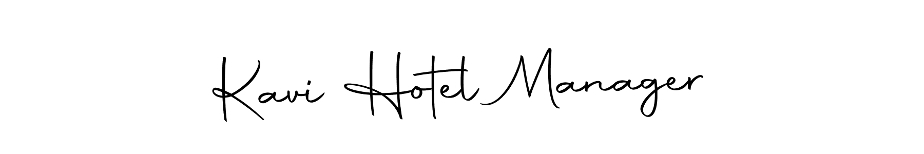 Make a beautiful signature design for name Kavi Hotel Manager. With this signature (Autography-DOLnW) style, you can create a handwritten signature for free. Kavi Hotel Manager signature style 10 images and pictures png
