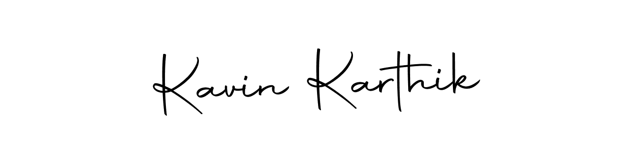 Create a beautiful signature design for name Kavin Karthik. With this signature (Autography-DOLnW) fonts, you can make a handwritten signature for free. Kavin Karthik signature style 10 images and pictures png