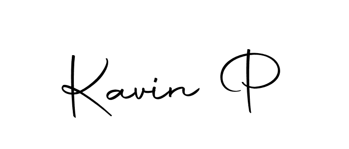 Create a beautiful signature design for name Kavin P. With this signature (Autography-DOLnW) fonts, you can make a handwritten signature for free. Kavin P signature style 10 images and pictures png
