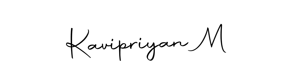 Create a beautiful signature design for name Kavipriyan M. With this signature (Autography-DOLnW) fonts, you can make a handwritten signature for free. Kavipriyan M signature style 10 images and pictures png