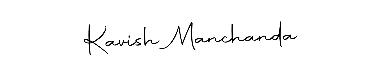 How to make Kavish Manchanda name signature. Use Autography-DOLnW style for creating short signs online. This is the latest handwritten sign. Kavish Manchanda signature style 10 images and pictures png