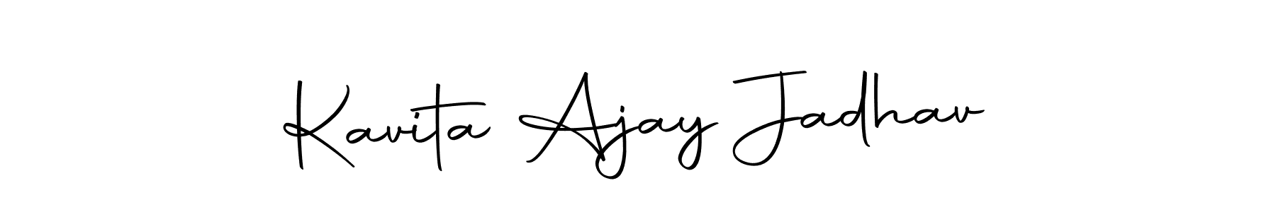 Make a beautiful signature design for name Kavita Ajay Jadhav. With this signature (Autography-DOLnW) style, you can create a handwritten signature for free. Kavita Ajay Jadhav signature style 10 images and pictures png