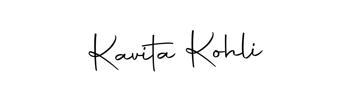 Design your own signature with our free online signature maker. With this signature software, you can create a handwritten (Autography-DOLnW) signature for name Kavita Kohli. Kavita Kohli signature style 10 images and pictures png