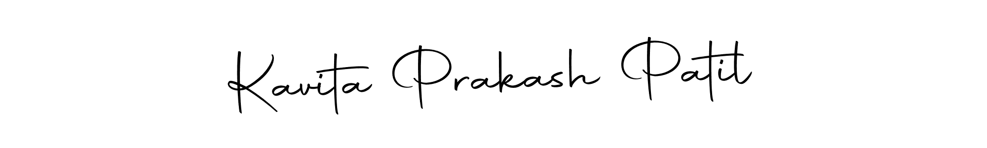 How to make Kavita Prakash Patil name signature. Use Autography-DOLnW style for creating short signs online. This is the latest handwritten sign. Kavita Prakash Patil signature style 10 images and pictures png