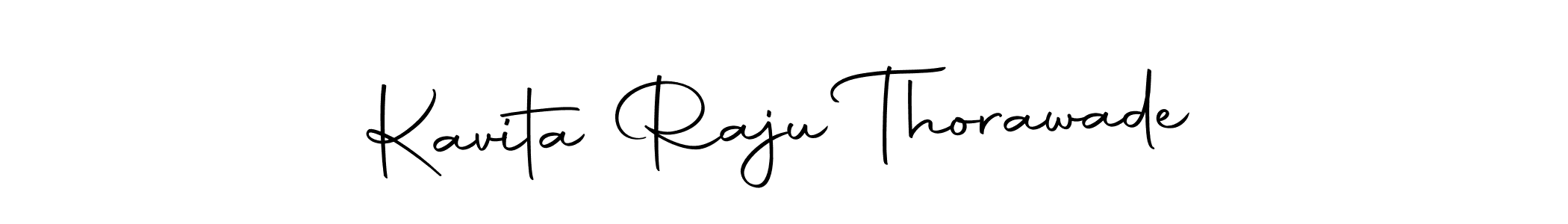 You should practise on your own different ways (Autography-DOLnW) to write your name (Kavita Raju Thorawade) in signature. don't let someone else do it for you. Kavita Raju Thorawade signature style 10 images and pictures png