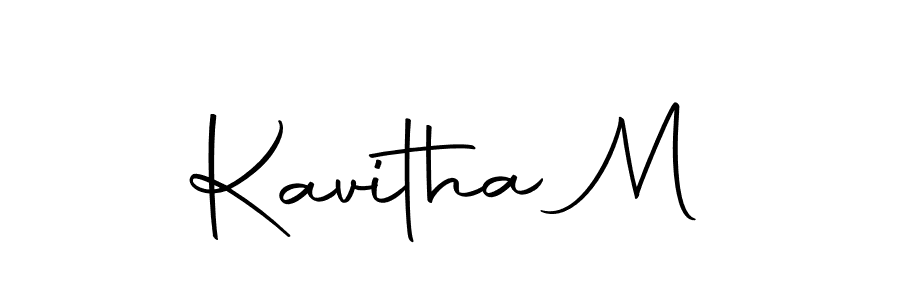 The best way (Autography-DOLnW) to make a short signature is to pick only two or three words in your name. The name Kavitha M include a total of six letters. For converting this name. Kavitha M signature style 10 images and pictures png