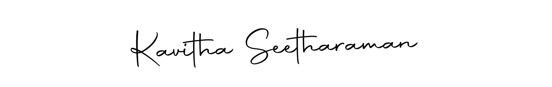You should practise on your own different ways (Autography-DOLnW) to write your name (Kavitha Seetharaman) in signature. don't let someone else do it for you. Kavitha Seetharaman signature style 10 images and pictures png