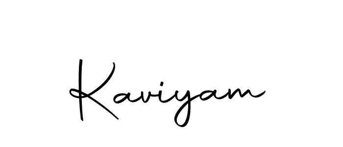 Use a signature maker to create a handwritten signature online. With this signature software, you can design (Autography-DOLnW) your own signature for name Kaviyam. Kaviyam signature style 10 images and pictures png