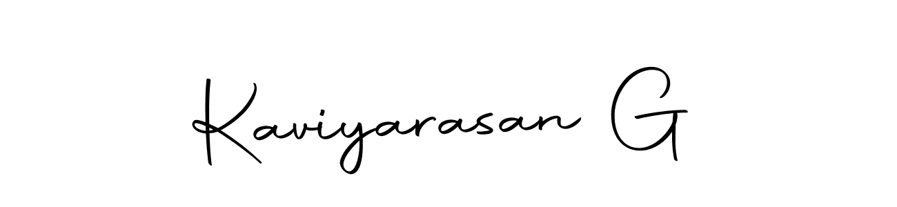 Also we have Kaviyarasan G name is the best signature style. Create professional handwritten signature collection using Autography-DOLnW autograph style. Kaviyarasan G signature style 10 images and pictures png