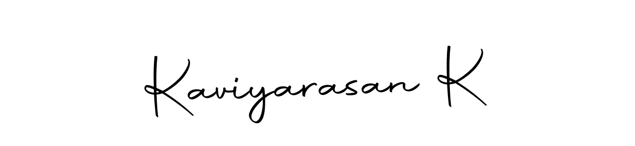 The best way (Autography-DOLnW) to make a short signature is to pick only two or three words in your name. The name Kaviyarasan K include a total of six letters. For converting this name. Kaviyarasan K signature style 10 images and pictures png