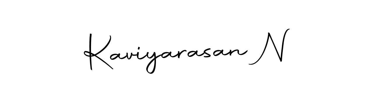 You should practise on your own different ways (Autography-DOLnW) to write your name (Kaviyarasan N) in signature. don't let someone else do it for you. Kaviyarasan N signature style 10 images and pictures png