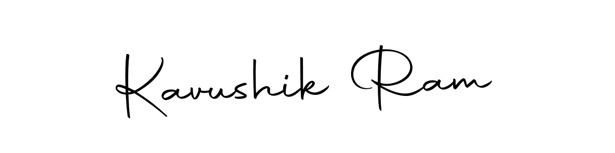 Use a signature maker to create a handwritten signature online. With this signature software, you can design (Autography-DOLnW) your own signature for name Kavushik Ram. Kavushik Ram signature style 10 images and pictures png