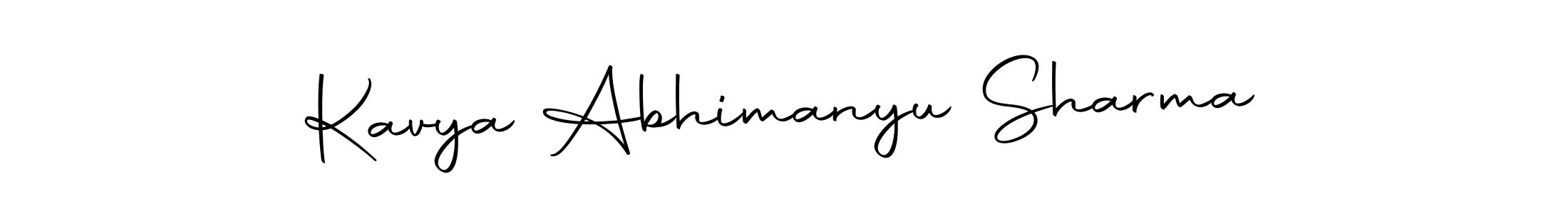 Make a short Kavya Abhimanyu Sharma signature style. Manage your documents anywhere anytime using Autography-DOLnW. Create and add eSignatures, submit forms, share and send files easily. Kavya Abhimanyu Sharma signature style 10 images and pictures png