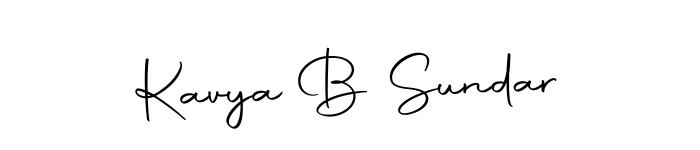 Use a signature maker to create a handwritten signature online. With this signature software, you can design (Autography-DOLnW) your own signature for name Kavya B Sundar. Kavya B Sundar signature style 10 images and pictures png