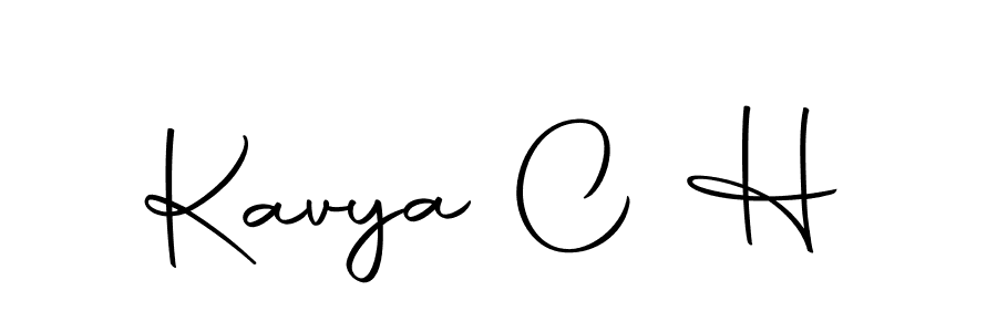 Design your own signature with our free online signature maker. With this signature software, you can create a handwritten (Autography-DOLnW) signature for name Kavya C H. Kavya C H signature style 10 images and pictures png