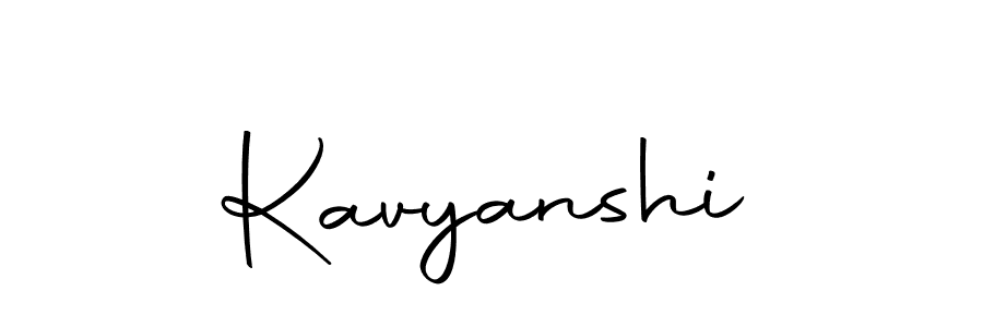 Use a signature maker to create a handwritten signature online. With this signature software, you can design (Autography-DOLnW) your own signature for name Kavyanshi. Kavyanshi signature style 10 images and pictures png
