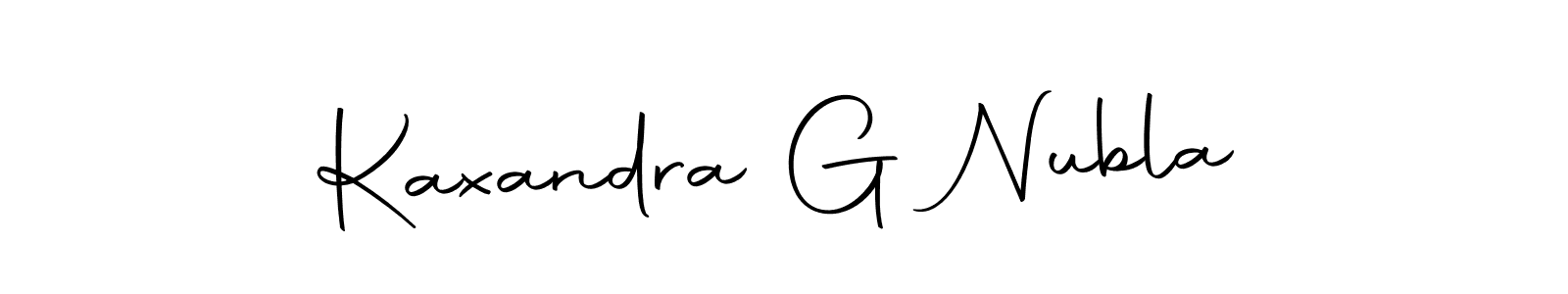 Make a beautiful signature design for name Kaxandra G Nubla. With this signature (Autography-DOLnW) style, you can create a handwritten signature for free. Kaxandra G Nubla signature style 10 images and pictures png