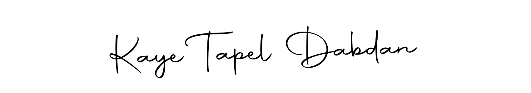 You can use this online signature creator to create a handwritten signature for the name Kaye Tapel Dabdan. This is the best online autograph maker. Kaye Tapel Dabdan signature style 10 images and pictures png