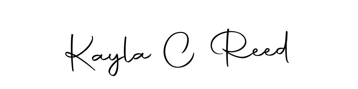 Use a signature maker to create a handwritten signature online. With this signature software, you can design (Autography-DOLnW) your own signature for name Kayla C Reed. Kayla C Reed signature style 10 images and pictures png