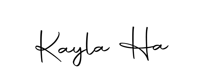 Create a beautiful signature design for name Kayla Ha. With this signature (Autography-DOLnW) fonts, you can make a handwritten signature for free. Kayla Ha signature style 10 images and pictures png