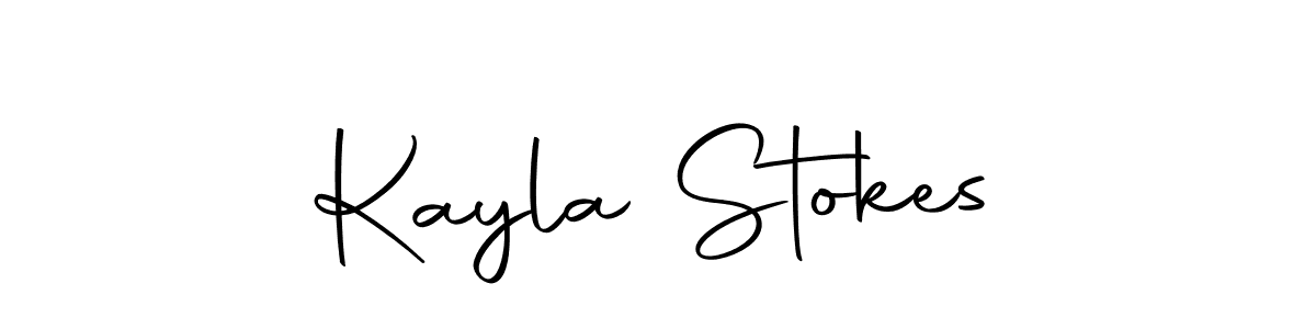 Design your own signature with our free online signature maker. With this signature software, you can create a handwritten (Autography-DOLnW) signature for name Kayla Stokes. Kayla Stokes signature style 10 images and pictures png