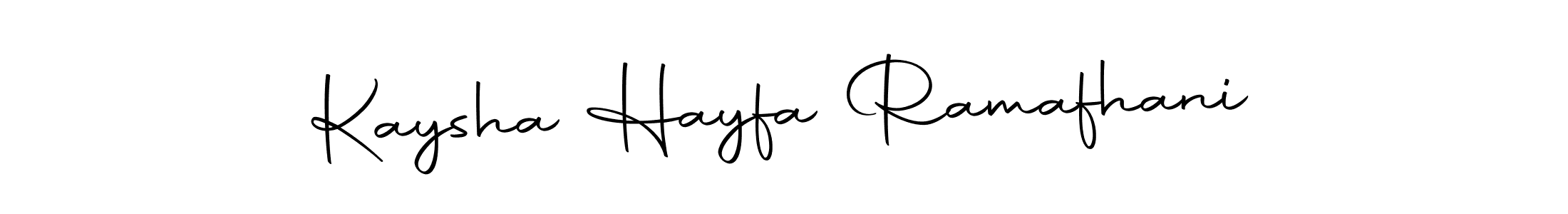 The best way (Autography-DOLnW) to make a short signature is to pick only two or three words in your name. The name Kaysha Hayfa Ramafhani include a total of six letters. For converting this name. Kaysha Hayfa Ramafhani signature style 10 images and pictures png