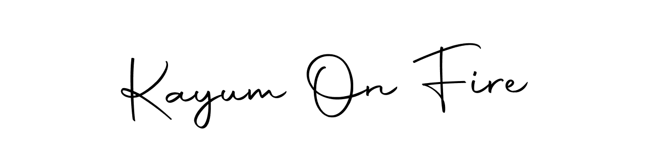 Design your own signature with our free online signature maker. With this signature software, you can create a handwritten (Autography-DOLnW) signature for name Kayum On Fire. Kayum On Fire signature style 10 images and pictures png