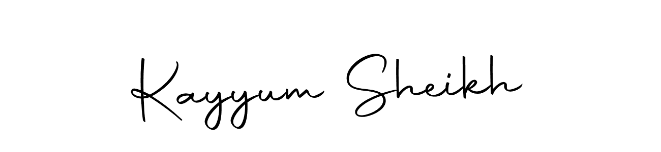 Design your own signature with our free online signature maker. With this signature software, you can create a handwritten (Autography-DOLnW) signature for name Kayyum Sheikh. Kayyum Sheikh signature style 10 images and pictures png