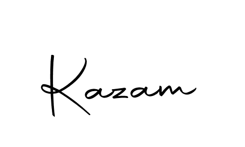 Create a beautiful signature design for name Kazam. With this signature (Autography-DOLnW) fonts, you can make a handwritten signature for free. Kazam signature style 10 images and pictures png