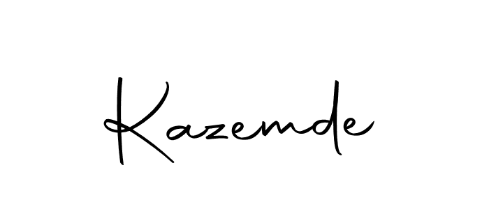 Make a beautiful signature design for name Kazemde. Use this online signature maker to create a handwritten signature for free. Kazemde signature style 10 images and pictures png