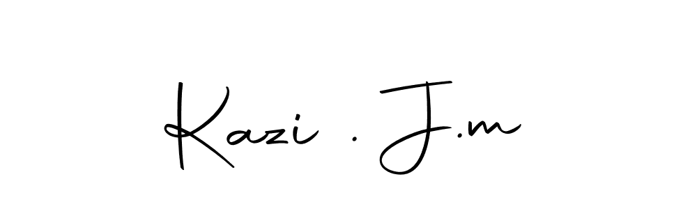 You can use this online signature creator to create a handwritten signature for the name Kazi . J.m. This is the best online autograph maker. Kazi . J.m signature style 10 images and pictures png